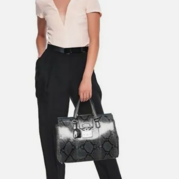 GUCCI ´Lady Lock´ Python Large Gray Top Handle...